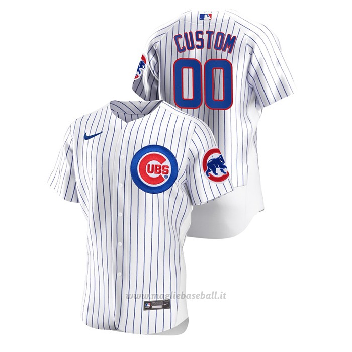 Maglia Baseball Uomo Chicago Cubs Personalizzate Autentico Bianco